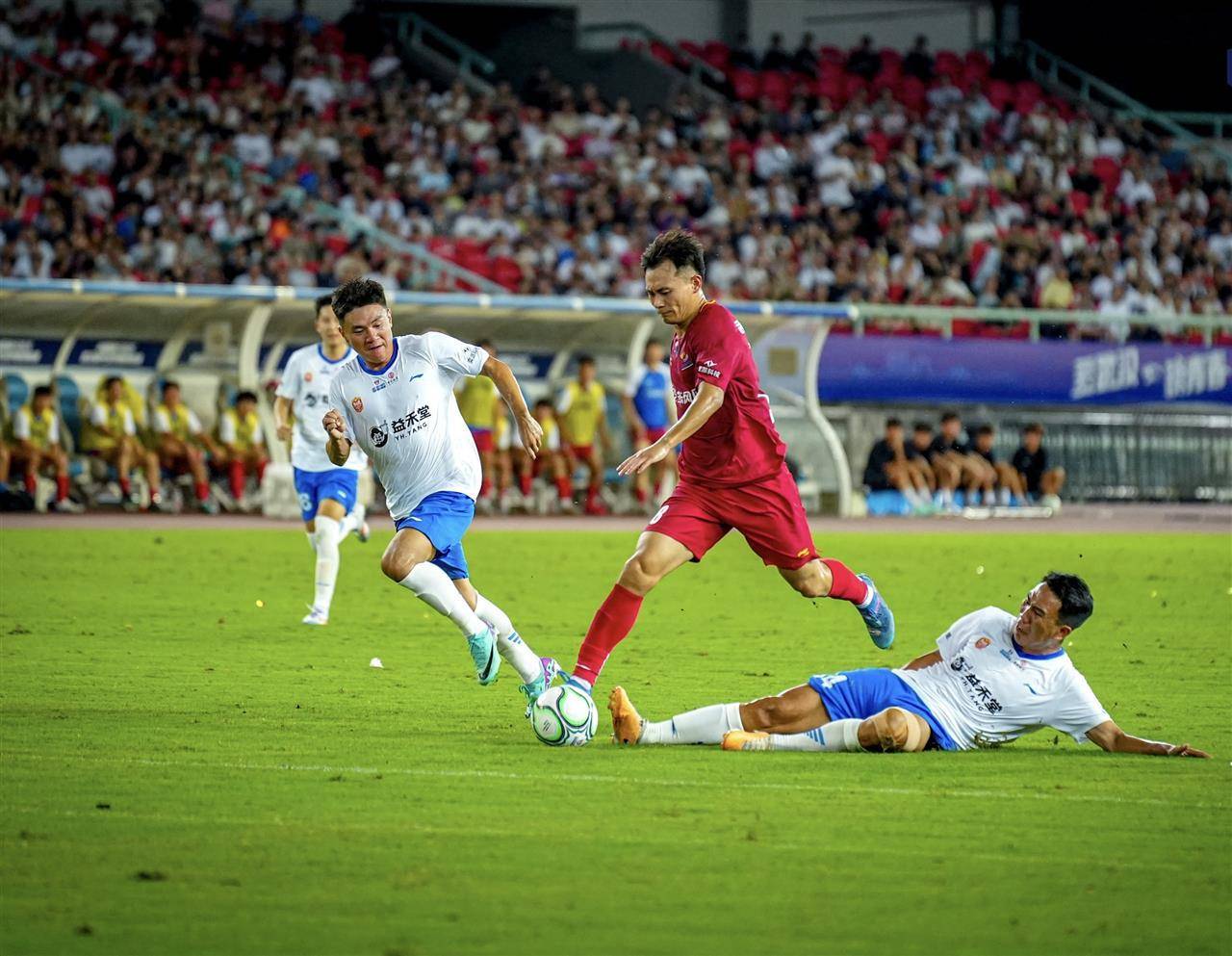 aoa体育-足球比赛中球员进球庆祝引发球迷欢呼