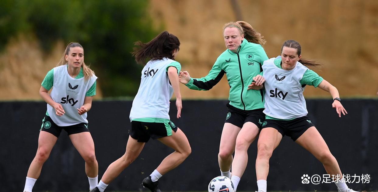 爱尔兰女足选手在比赛中尽展风采